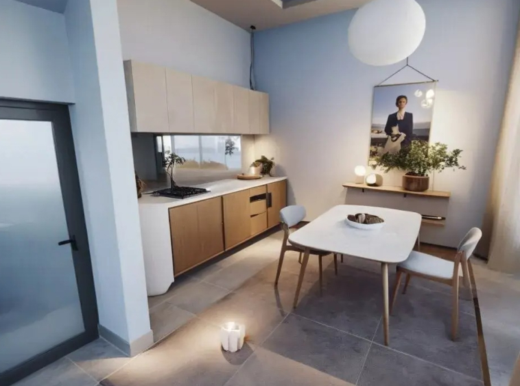 phòng bếp nhà ngõ ô tô 7 chỗ phố nguyễn chính, hơn 8 tỷ