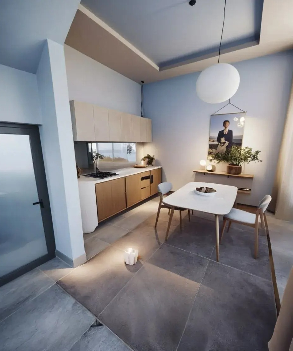 phòng bếp nhà ngõ ô tô 7 chỗ phố nguyễn chính, hơn 8 tỷ