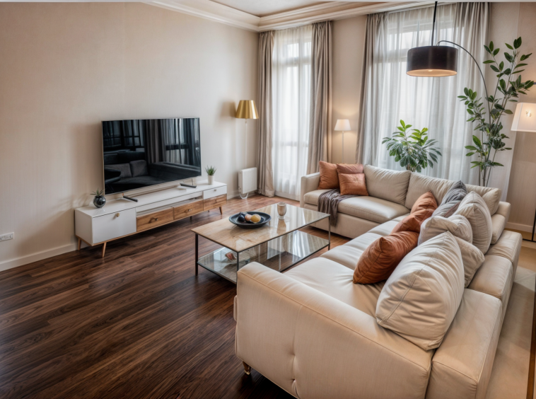 phòng khách nhà ngõ ô tô 7 chỗ phố Kim Đồng, hơn 8,9 tỷ