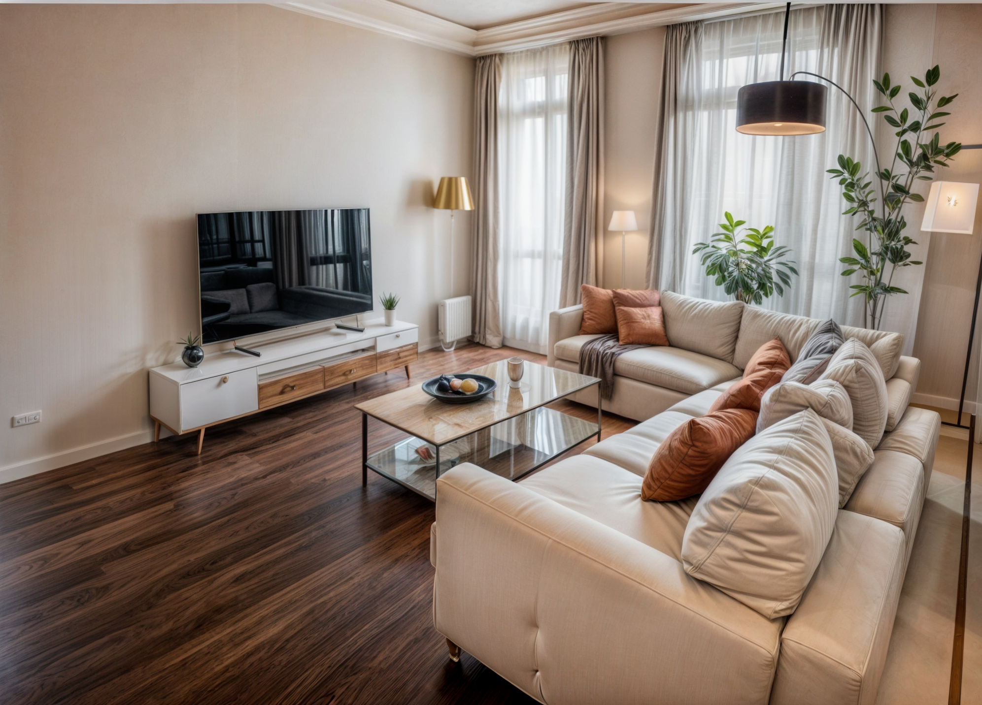 phòng khách nhà ngõ ô tô 7 chỗ phố Kim Đồng, hơn 8,9 tỷ