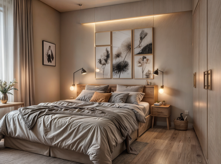 phòng ngủ nhà ngõ ô tô 7 chỗ phố Kim Đồng, hơn 8,9 tỷ